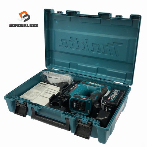 ☆中古品※コメント必読☆makita マキタ 40Vmax 充電式タッカ ST001G バッテリー1個(BL4040) ゴーグル ケース付 コードレスタッカー135012