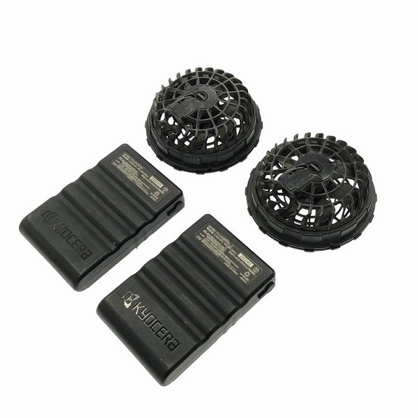 ☆中古品セット☆ BURTLE バートル 17V エアクラフトバッテリー AC300×2 ファンユニット AC310/311 黒 ファン/充電ケーブル117383 - 3