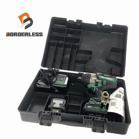 ☆未使用品☆HiKOKI ハイコーキ 36V コードレスインパクトレンチ WR36DA(2XPZ) バッテリ2個(2.5Ah) 充電器 ケース付 充電式123949