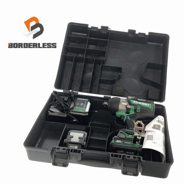 ☆未使用品☆HiKOKI ハイコーキ 36V コードレスインパクトレンチ WR36DA(2XPZ) バッテリ2個(2.5Ah) 充電器 ケース付 充電式123949 - 1