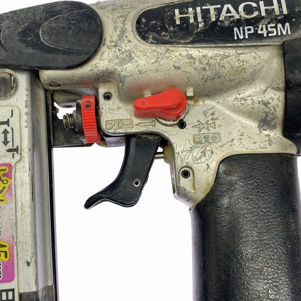 ☆中古品2点セット☆HITACHI 日立工機 45mm 常圧 ピン釘打機 NP45M 仕上釘打機 NT55M エアツール129628 - 7