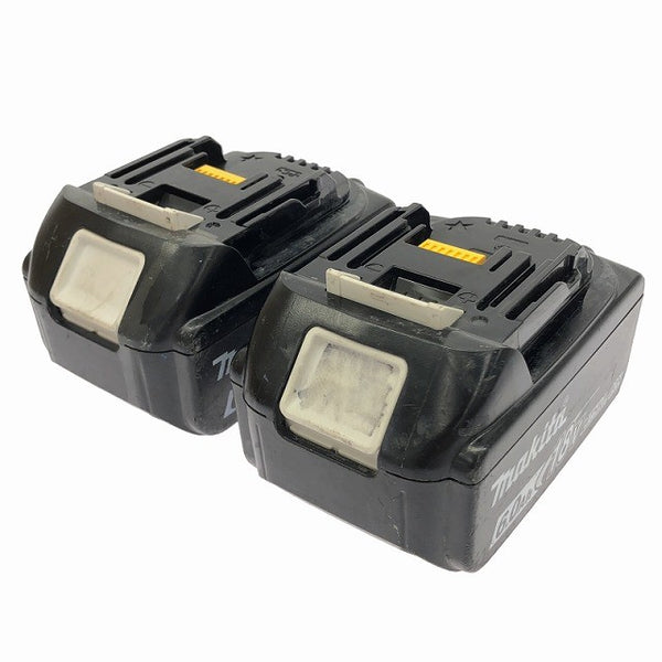 ☆中古品2個※15回と20回☆makita マキタ 18V 6.0Ah 純正 リチウムイオンバッテリー BL1860B 雪マーク 急速充電対応 残量表示付134784 - 2