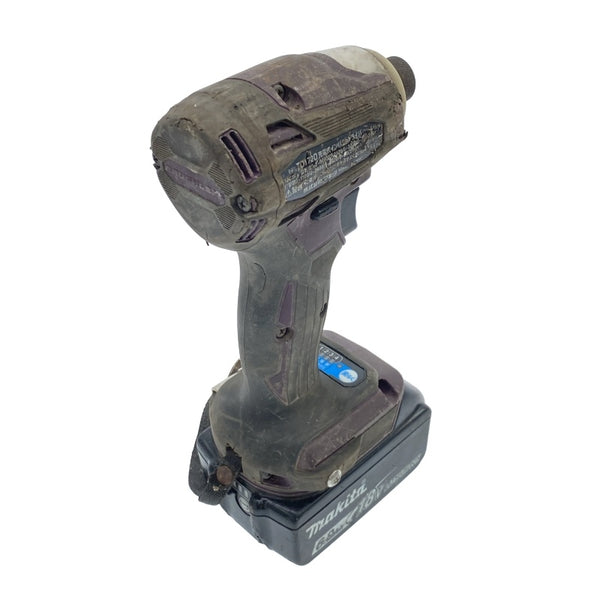 ☆中古品☆makita マキタ 18V 充電式インパクトドライバー TD172DGXAP 紫/パープル バッテリ2個(18V6.0Ah) 充電器 ケース付118118 - 6