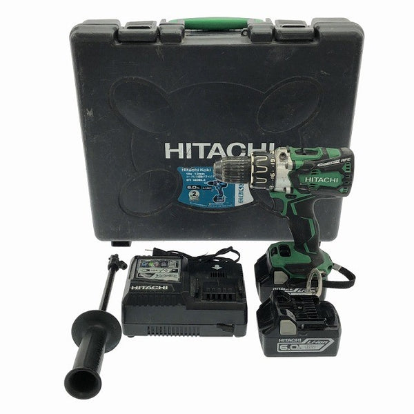 ☆中古品☆HITACHI 日立工機 18V 13mm コードレス振動ドライバドリル DV18DBL2 バッテリー2個(18V 6.0Ah)充電器付 穴あけ - 3