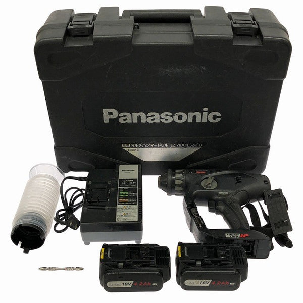 ☆中古品☆Panasonic パナソニック 14.4V/18V 充電マルチハンマードリル EZ78A1 本体+バッテリ2個(18V4.2Ah) 充電器 ケース 充電式132956 - 3