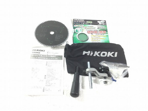 ☆未使用品☆HiKOKI ハイコーキ 36V 165mm コードレス卓上スライド丸のこ C3606DRB(K)(NN) 黒鯱チップソー付き115065 - 10