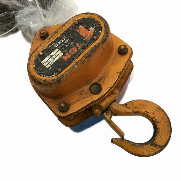 ☆中古品2個セット☆KITO キトー チェーンブロック M3形 CB010 荷重1.0ton/1ton 揚程2.5m 手動式 チェンブロック 吊り具 荷揚げ機135608 - 7