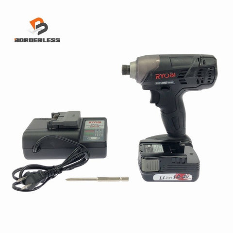☆中古品☆RYOBI リョービ 14.4V 充電式インパクトドライバー BID-1415 バッテリ1個(1.5Ah) 充電器付 コードレス バッテリー式130471