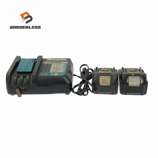 ☆中古品☆makita マキタ 純正リチウムイオンバッテリー BL1860B×2 充電器 DC18RF付き 電動工具 蓄電池 充電地129459 - 1