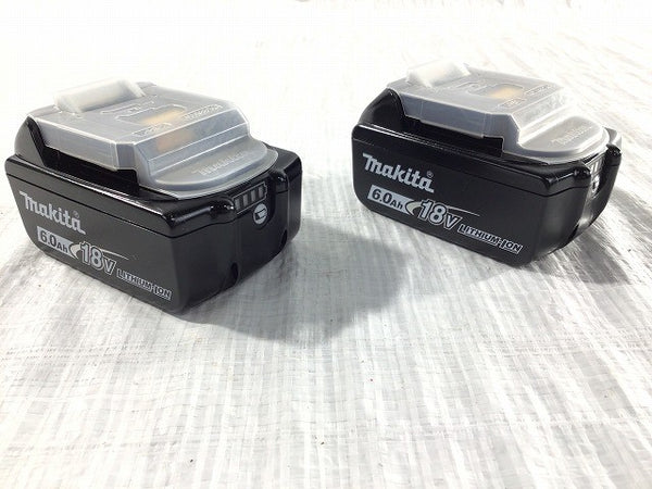 ☆未使用品2個セット☆makita マキタ 18V 6.0Ah 純正リチウムイオンバッテリー BL1860B 急速 残量 蓄電 LITHIUM-ION 雪/飛行機 116067116067 - 3