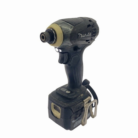 ☆中古品☆makita マキタ 14.4V 充電式インパクトドライバ TD134D バッテリー(14.4V 6.0Ah) 付き 電動工具 締め付け119147 - 0
