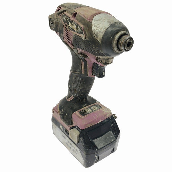 ☆中古品☆HITACHI 日立工機 18V コードレスインパクトドライバー WH18DKL バッテリ2個(3.0Ah) 充電器 ケース付 充電式134302 - 5