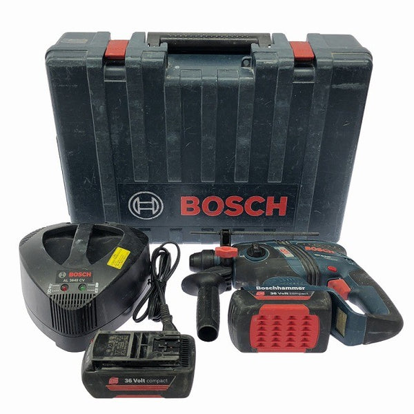 ☆比較的綺麗☆ BOSCH ボッシュ 36V 充電式ハンマドリル GBH36V-LIY 充電器 純正バッテリー2個付 ケース SDSプラス126326 - 3