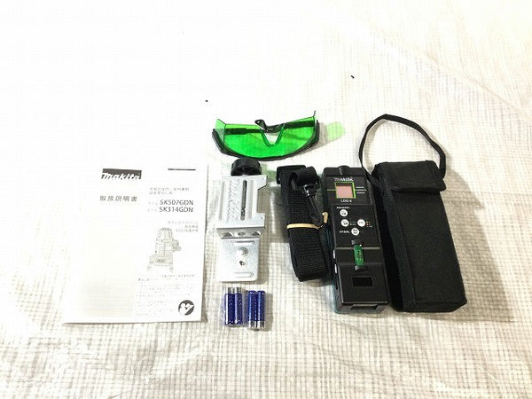 ☆中古美品☆makita マキタ 充電式屋内･屋外兼用追尾墨出し器 SK314GDN/SK314GDZN 受光器 ケース付 グリーンレーザー墨出し器131618 - 10