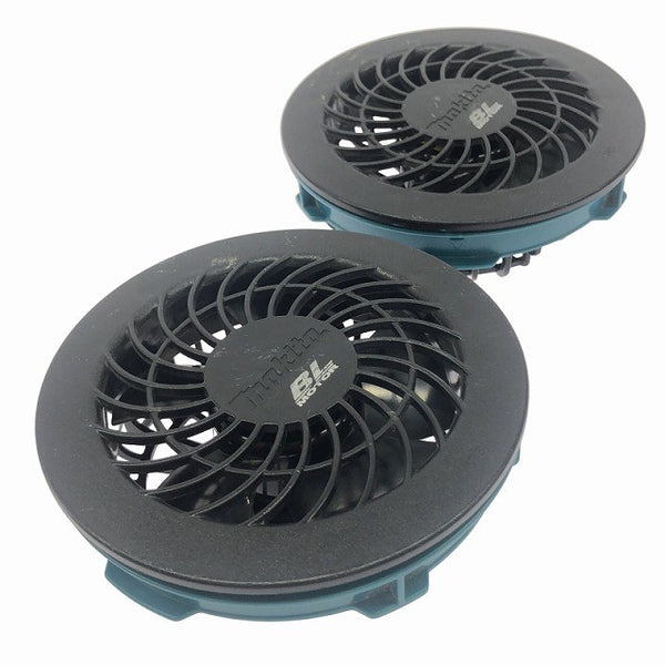 ☆中古品セット☆makita マキタ 3.6V リチウムイオン薄型バッテリー2個 BL1055B ファン＋ACアダプタ＋ファンケーブル付135777 - 2