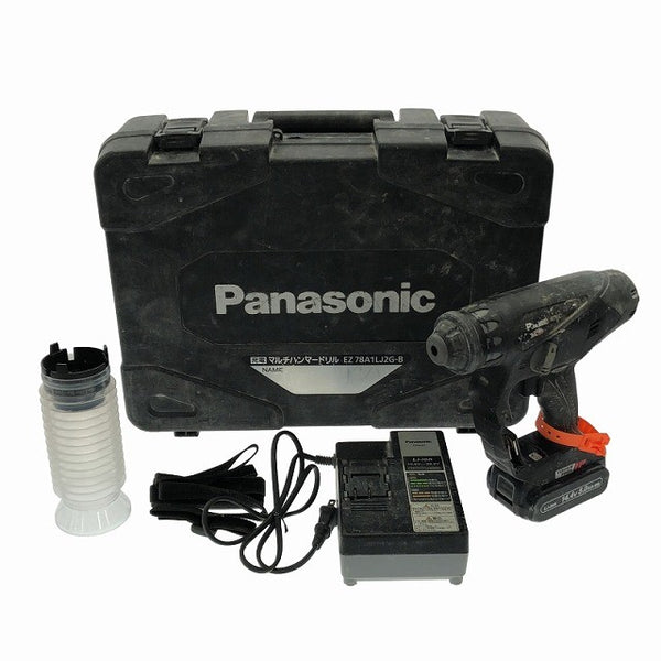 ☆中古品☆Panasonic パナソニック 14.4V/18V 充電マルチハンマードリル EZ78A1 バッテリ1個(14.4V5.0Ah) 充電器 カップ ケース付 - 3