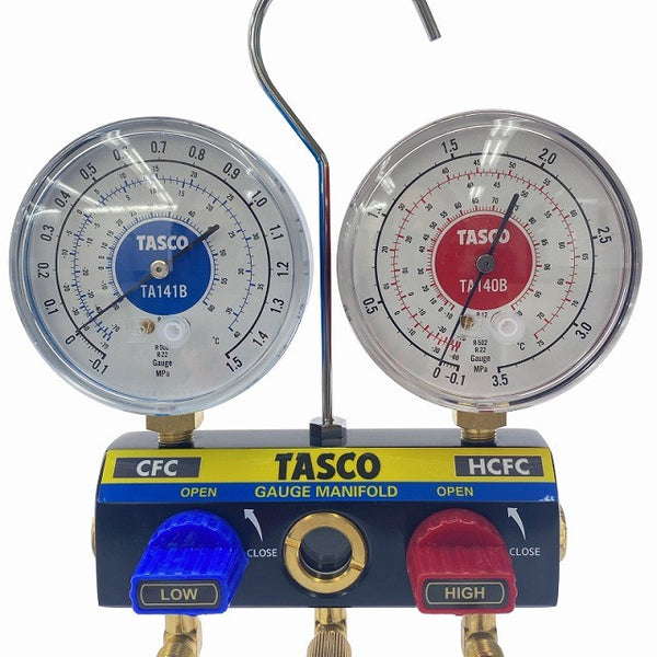 ☆未使用品☆イチネン TASCO タスコ ボールバルブ式 ゲージマニホールド TA120W-1 R22 R12 R502 冷媒 真空引き131572 - 8