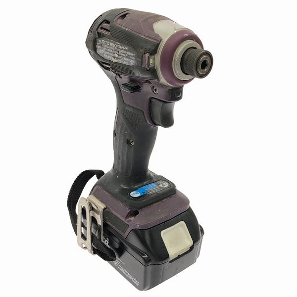 ☆中古品☆makita マキタ 18V 充電式インパクトドライバ TD172D 本体+バッテリー2個(18V 6.0Ah) 付き 電動工具134214 - 3
