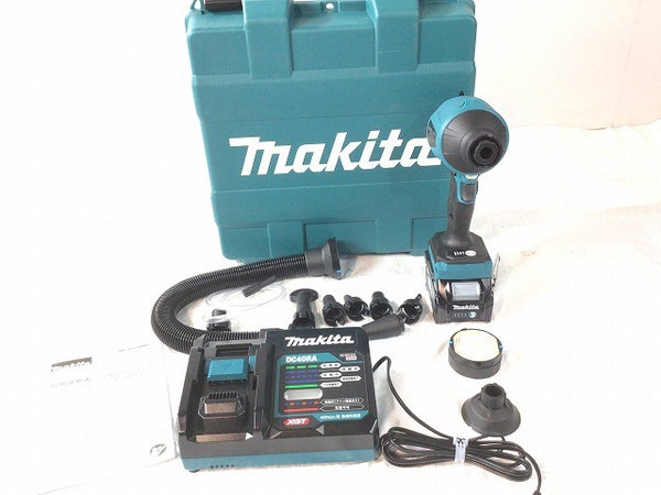 ☆未使用☆makita マキタ 40Vmax 充電式エアダスター AS001GRD 本体+バッテリ1個(18V6.0Ah)充電器+パーツ+ケース - 3