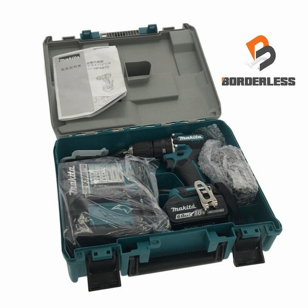 ☆未使用品☆ makita マキタ 18V 充電式震動ドライバドリル HP487DRGX バッテリ2個(18V 6.0Ah) 充電器 ケース付き130639 - 2