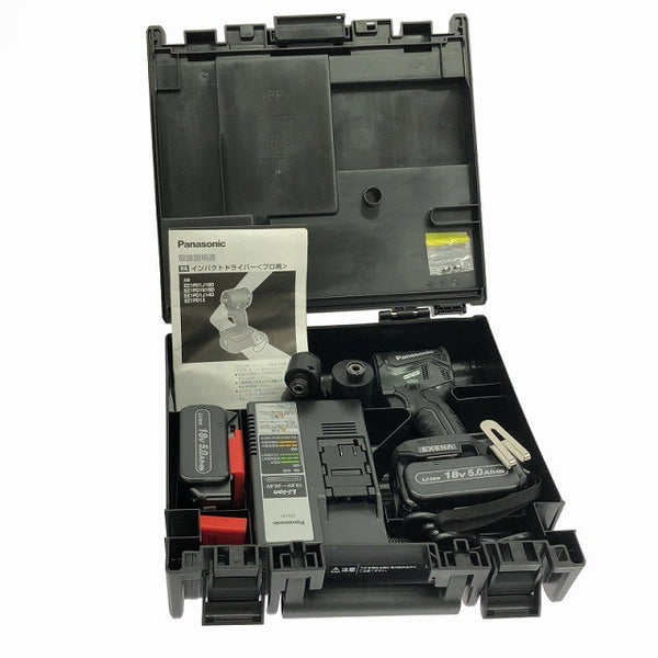 ☆未使用品☆Panasonic パナソニック 充電インパクトドライバー EZ1PD1T1B バッテリ2個(18V 5.0Ah)充電器 EZ9HX500 EZ9HX501付132786 - 2