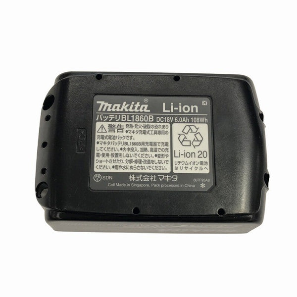 ☆未使用 箱なし☆makita マキタ 18V 6.0Ah 純正 リチウムイオンバッテリー BL1860B 残量表示付 急速充電対応 蓄電池 充電池135148 - 10