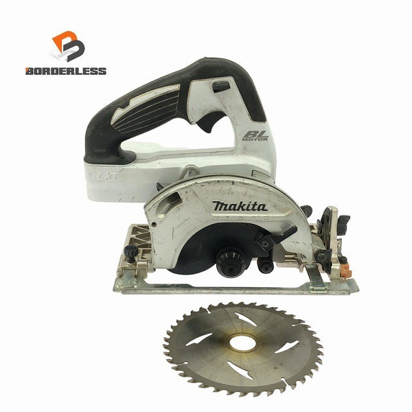 ☆中古品☆makita マキタ 18V 125mm 充電式マルノコ HS471D 白 本体のみ コードレス 丸ノコ 丸のこ 丸鋸 木工用 切断機133621 - 1