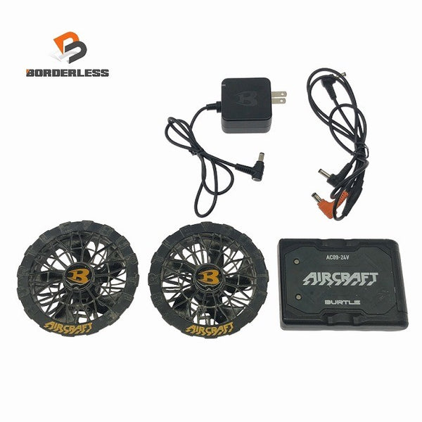 ☆美品☆BURTLE バートル エアークラフト リチウムイオンバッテリー AC09 充電アダプター付 ファンユニット AC09-1/09-2116837 - 1