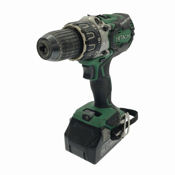 ☆中古品☆HITACHI 日立工機 18V 13mm コードレス振動ドライバドリル DV18DBL2 バッテリー2個(18V 6.0Ah)充電器付 穴あけ - 4