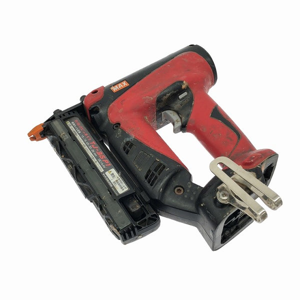 ☆中古品☆MAX マックス 14.4V 充電式ピンネイラ TJ-35P1 赤/レッド 本体+バッテリー2個(3.0Ah)+充電器113891 - 2