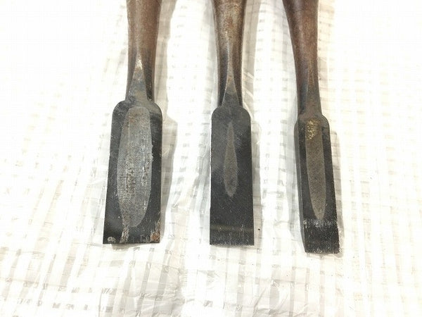 ☆中古品10本セット☆金右衛門 追入れ鑿 1分～1寸4分/3mm～42mm 追入れのみ 追入れノミ 追入れ鑿 叩きノミ 叩き鑿 大工道具131764 - 4