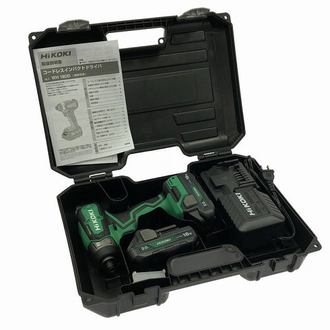 ☆未使用品☆HiKOKI ハイコーキ 18V コードレスインパクトドライバ WH18DD(2BG) バッテリ2個(18V2.0Ah) 充電器付き132596 - 0