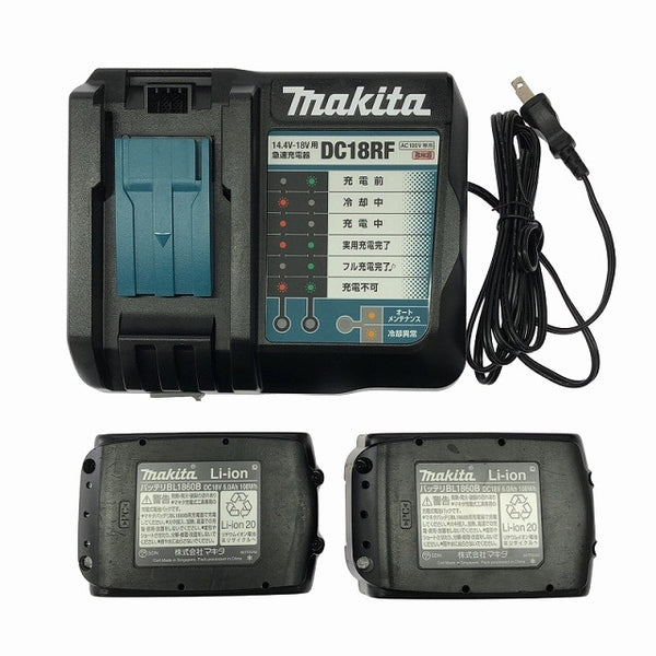 ☆美品☆makita マキタ 18V 充電式インパクトドライバー TD173DRGX 青/ブルー バッテリ2個(18V6.0Ah) 充電器 ケース付 コードレス114307 - 10