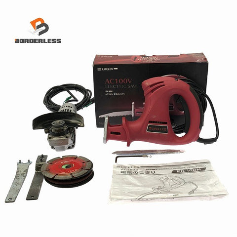 ☆中古品2点☆RYOBI リョービ スーパーグラインダ G-101 LIFELEX ライフレックス 電気のこぎり KN-10DN 研磨 切断 DIY おまけ付♪126324