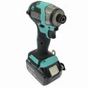 ☆極美品 充電回数1回☆makita マキタ 18V 充電式インパクトドライバ TD173DGXTB ターコイズブルー バッテリ2個(6.0Ah) 充電器136078 - 5
