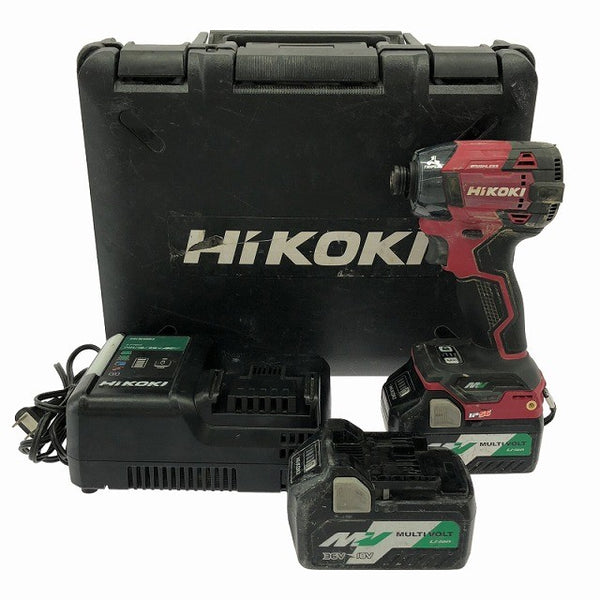 ☆中古品☆HiKOKI ハイコーキ コードレスインパクトドライバ WH36DD 赤 バッテリ2個(BSL36A18) 充電器(UC18YDL2)132579 - 3
