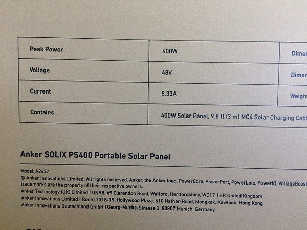 ☆未使用品保管品☆Anker アンカー  Solix PS400 Portable Solar Panel A24370A1 ソーラーパネル114152 - 6