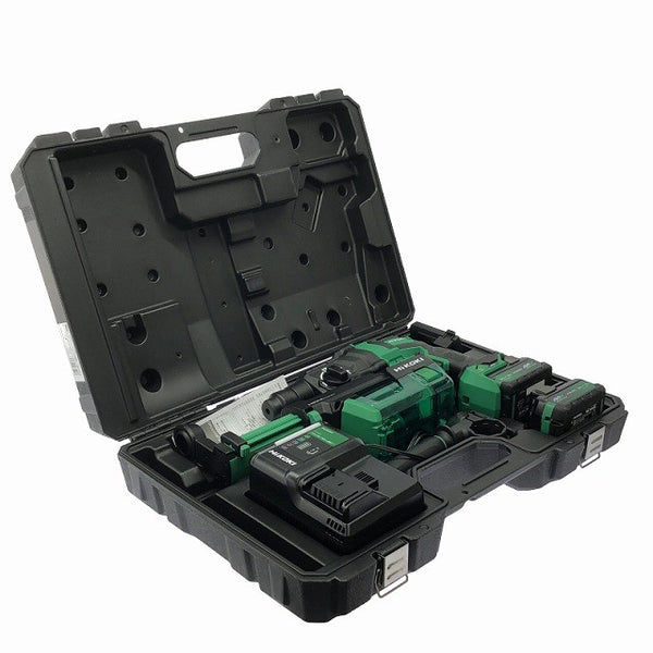 ☆未使用品☆HiKOKI ハイコーキ 36V コードレスハンマドリル DH36DPF(2XPZ) バッテリ2個 充電器 集じんシステム ケース付126905 - 2