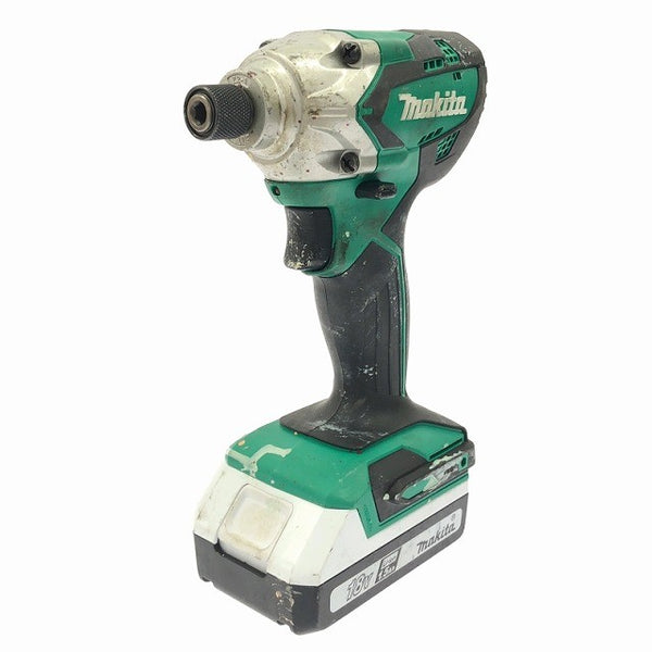 ☆中古品☆makita マキタ 18V 充電式インパクトドライバー MTD002DSX バッテリ2個(1.5Ah) 充電器 ケース付 コードレス DIY/日曜大工 - 4