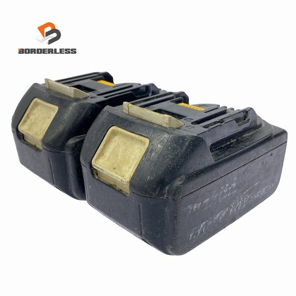☆中古品2点セット※コメント必読☆makita マキタ 18V 5.0Ah 純正 リチウムイオンバッテリー BL1850B 残量表示付 充電池 蓄電池131140 - 1