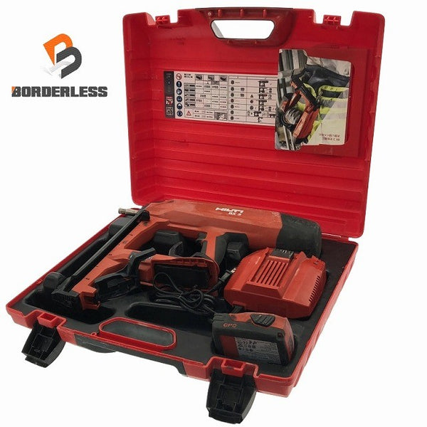 ☆中古品☆HILTI ヒルティ 22V 充電式コンクリートネイラー BX3-L バッテリー2個(22V 2.6Ah) 充電器 ケース付き - 1