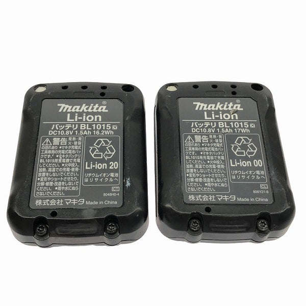 ☆中古品☆makita マキタ 10.8V 充電式インパクトドライバー TD110D 青 バッテリ2個(1.5Ah)付 コードレス バッテリー式136861 - 10
