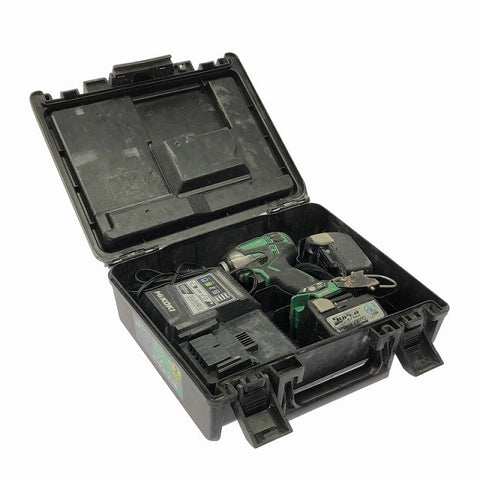 ☆中古品☆ HITACHI 日立工機 18V コードレスインパクトドライバー WH18DDL2 バッテリ2個(14.4V 6.0Ah)充電器+ケース 充電式122761 - 0