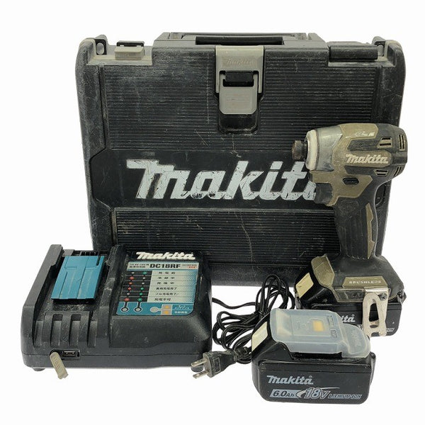 ☆中古品☆ makita マキタ 18V 充電式インパクトドライバ TD173D 本体+バッテリー2個(4.0Ah/6.0Ah)充電器+ケース134751 - 3