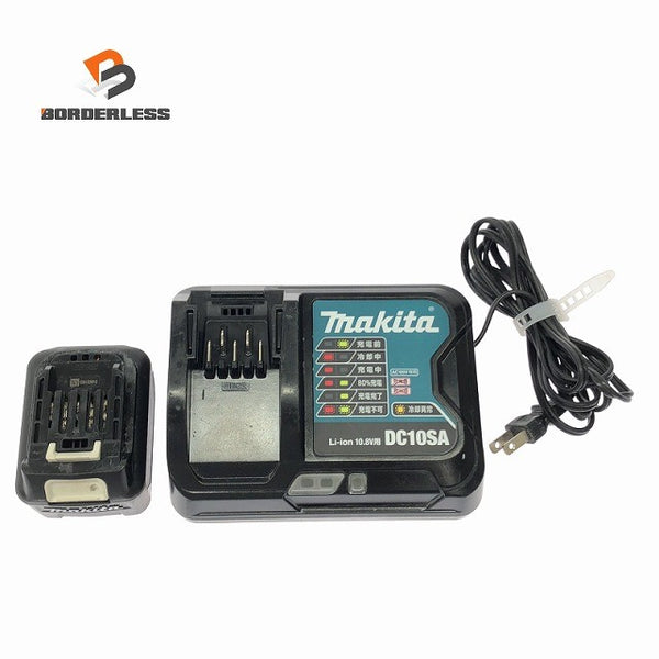 ☆中古品セット☆makita マキタ 10.8V 4.0Ah 純正 リチウムイオンバッテリー BL1040B スライド式 充電器 DC10SA リチウムイオン電池134971 - 1