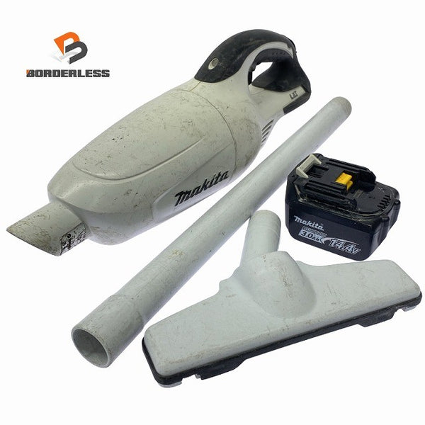☆中古品☆makita マキタ 18V 充電式クリーナー CL140FD 本体＋パイプ＋ノズル バッテリ1個(14.4V 3.0Ah)付 コードレス 掃除機129219 - 1