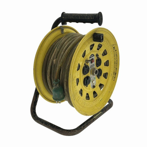 ☆中古品☆HATAYA ハタヤ 畑屋 サンタイガーリール TBG-301KGXD 100V 30m 漏電遮断器付 電工ドラム コードリール 延長コード 115129 - 0