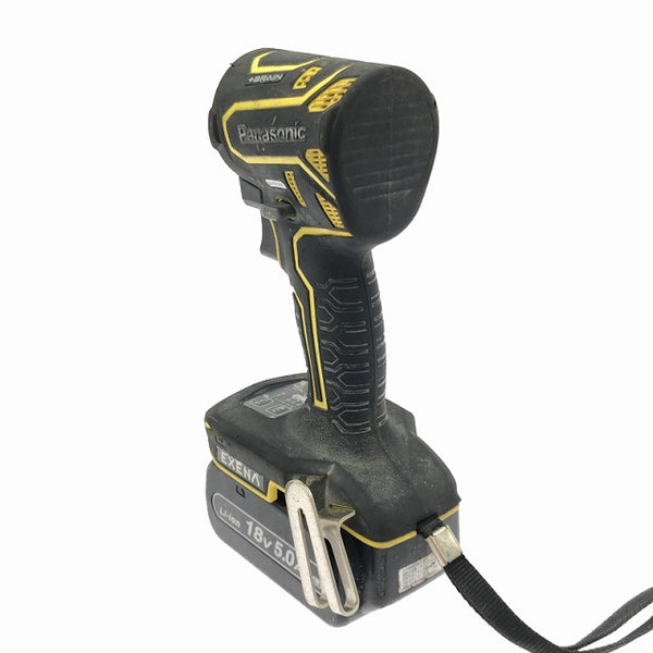 ☆中古品☆Panasonic パナソニック 18V 充電インパクトドライバー EZ1PD1J18D-Y 黄色 バッテリ2個(5.0Ah) 充電器 ケース付 充電式 - 6