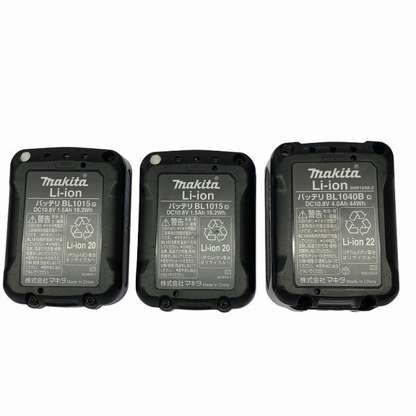 ☆比較的綺麗☆makita マキタ 10.8V コンボキット インパクト TD110D ドライバドリル DF333D バッテリ3個(4.0Ah1.5Ah) 充電器付132115 - 10
