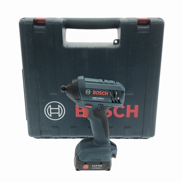 ☆中古品☆ BOSCH ボッシュ 14.4V コードレスインパクトドライバ GDR1440-LI 本体+バッテリー1個+パーツ+ケース - 3